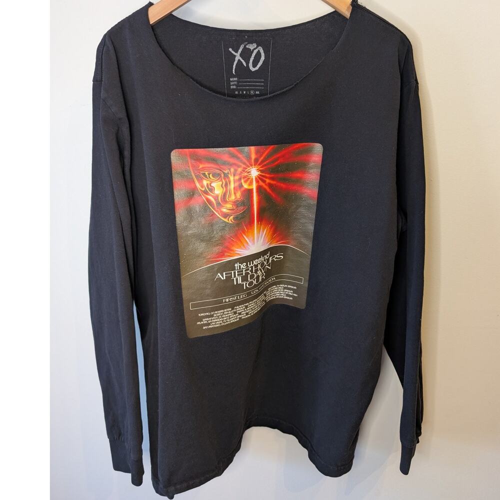 The Weeknd After Hours Til Dawn Tour Concert Long Sleeve Shirt Womens XL Black
